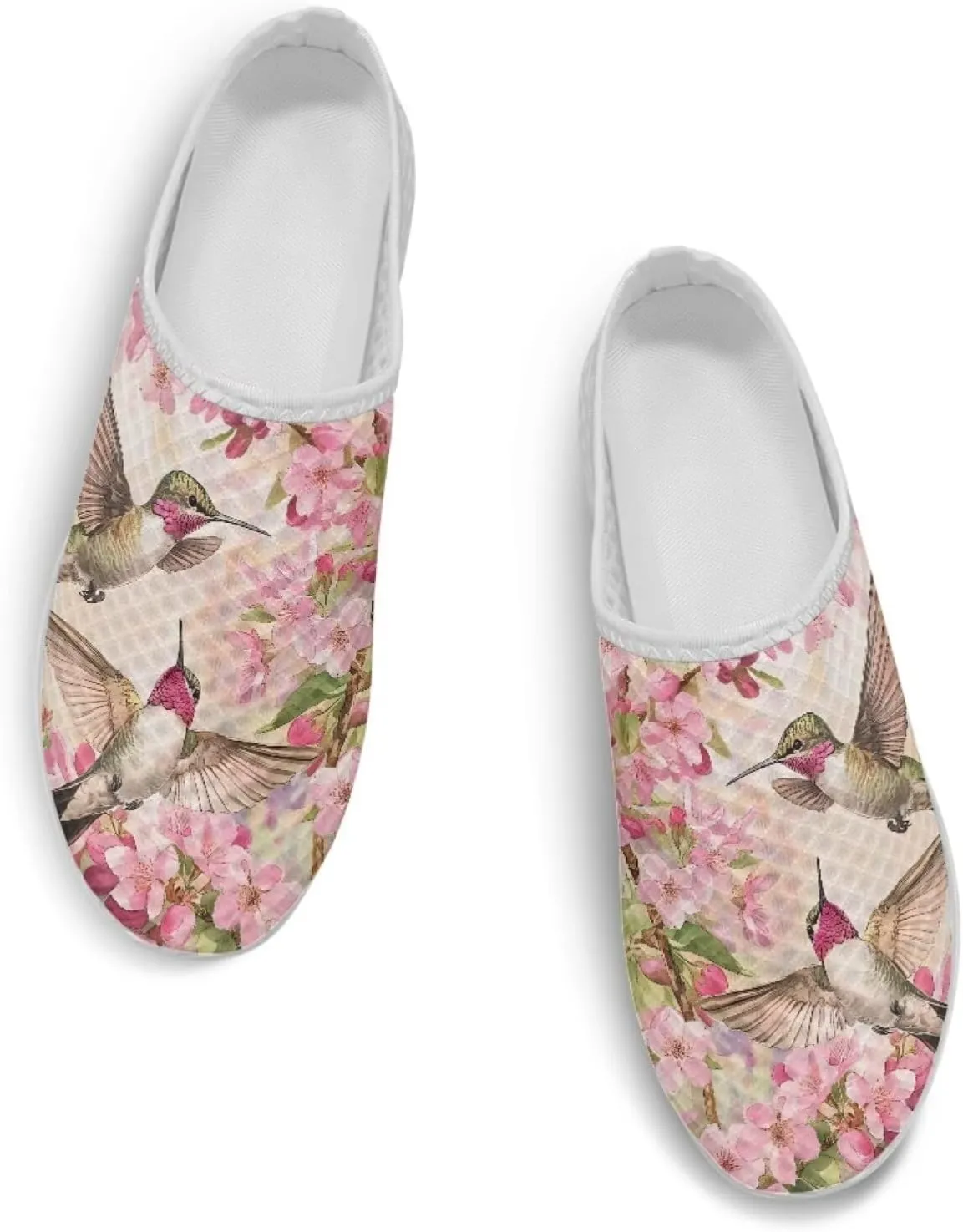 Backless Shoes for Women Walking Sneakers Slip-on Mules Closed Toe Slippers Breathable Mesh Footwear