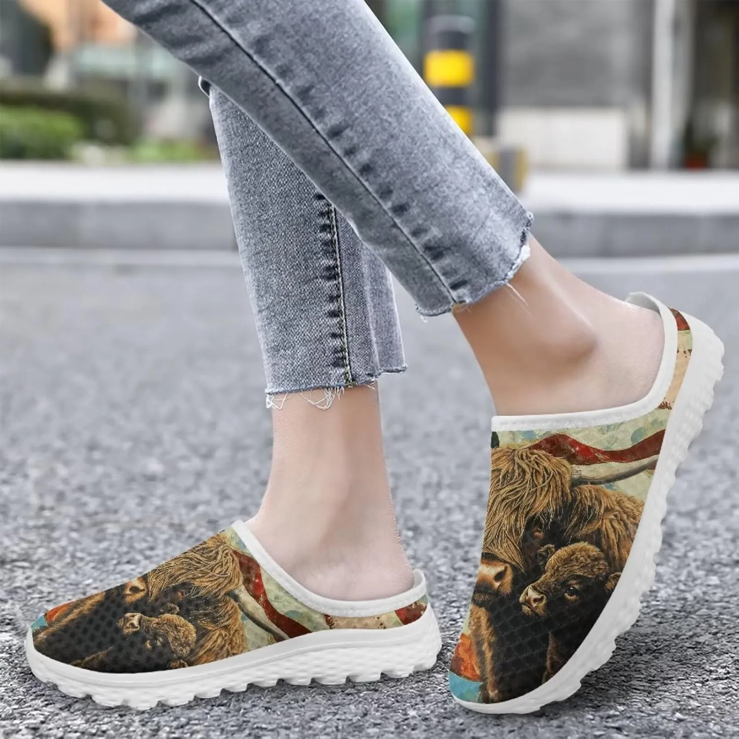 Binienty Mule Sneakers for Women Soft EVA Sole Anti-Slip Garden Clogs Fashion Slip on Loafers