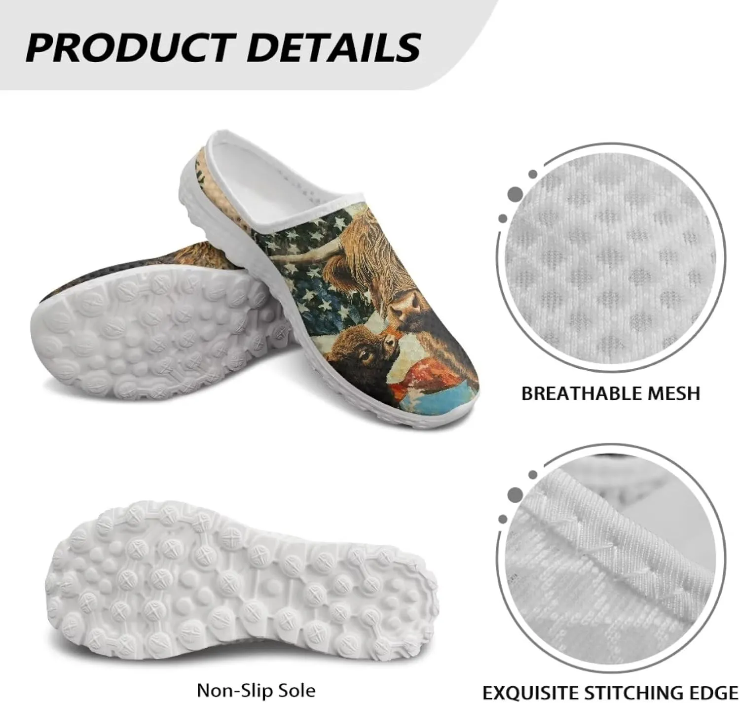 Binienty Mule Sneakers for Women Soft EVA Sole Anti-Slip Garden Clogs Fashion Slip on Loafers