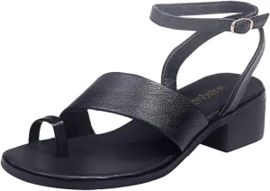 Block Heel Sandals for Women Dressy Summer Ankle Straps Toe Ring Open Toe Straps Mid-Heel One-line Buckle Slippers Comfy Casual Outdoor Shoes