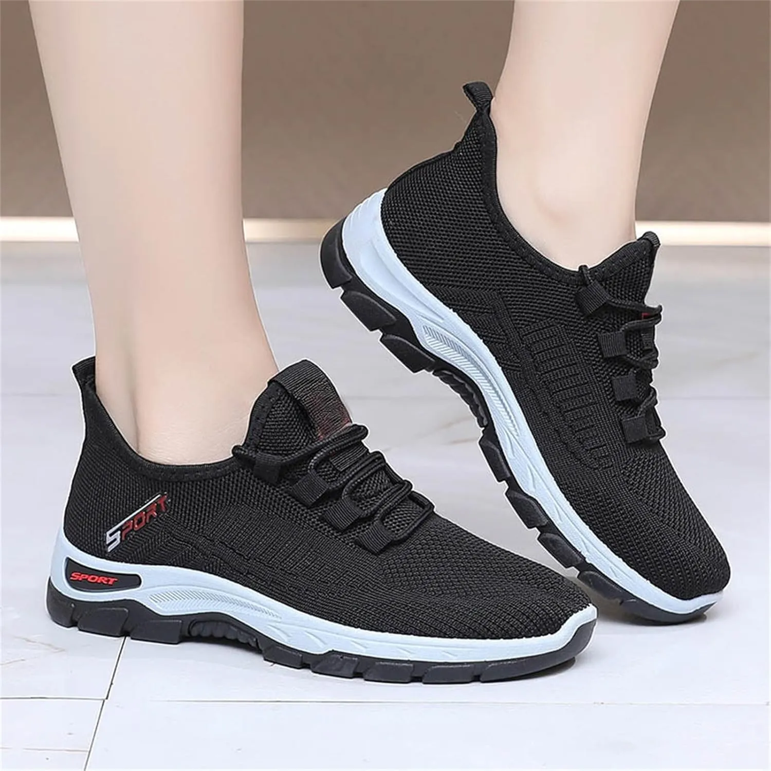 Casual Sneakers for Women Men Lightweight Breathable Mesh Fashion Sneakers Orthopedic Soft Arch Support Walking Shoes Comfortable Slip on Summer Workout Sport Work Tennis Shoes