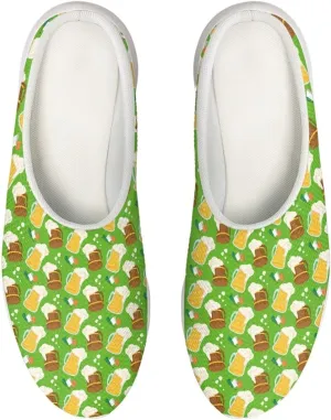 chaqlin Womens House Slippers Indoow & Outdoor Casual Breathable Garden Clogs Non Slip St Patrick Easter Day Gifts