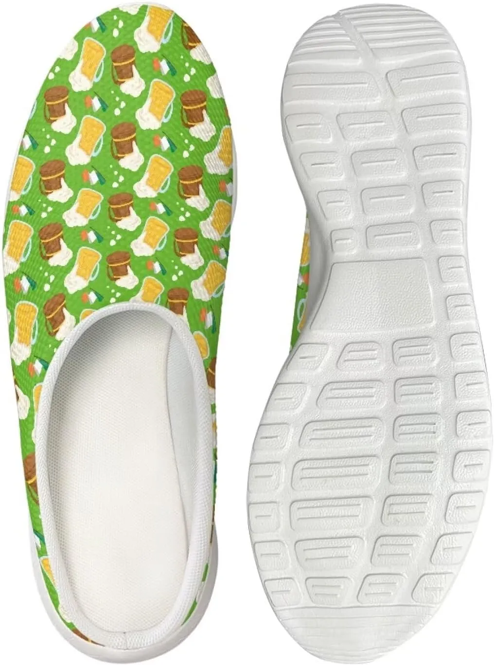 chaqlin Womens House Slippers Indoow & Outdoor Casual Breathable Garden Clogs Non Slip St Patrick Easter Day Gifts