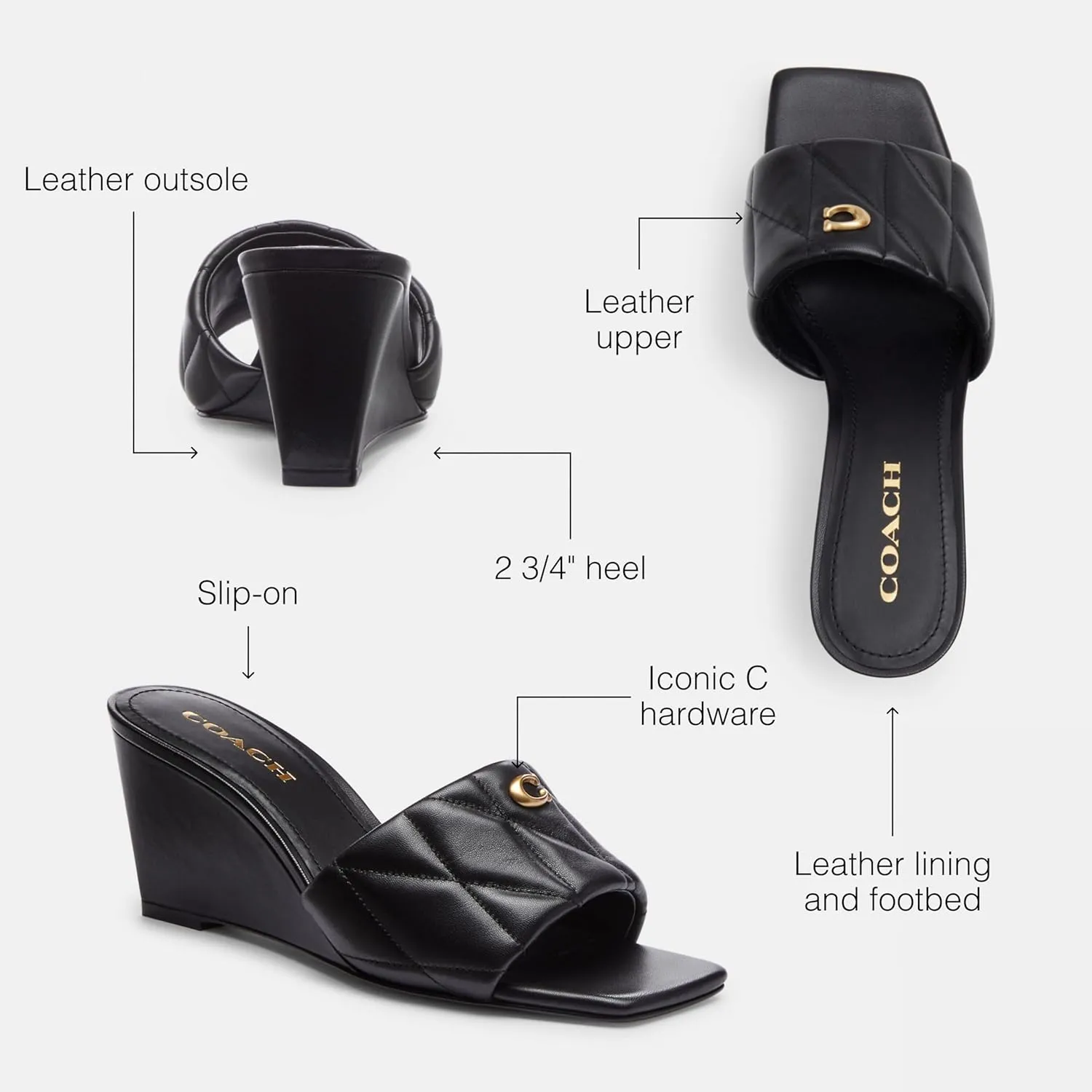 Coach Women's Emma Wedge Sandal