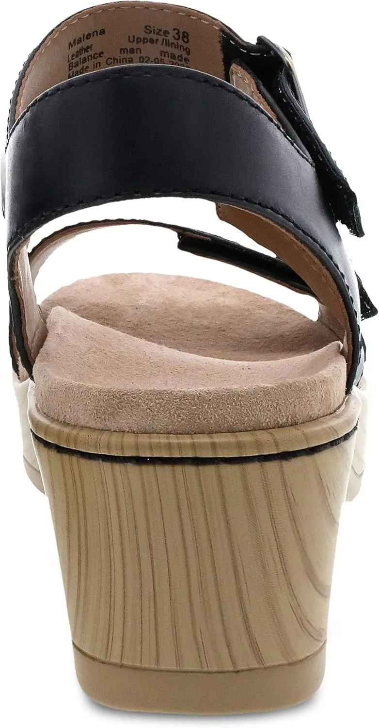 Dansko Malena Fully Adjustable Sandal for Women – Comfortable Platform Shoes with Arch Support – Versatile Casual to Dressy Footwear – Lightweight Rubber Outsole