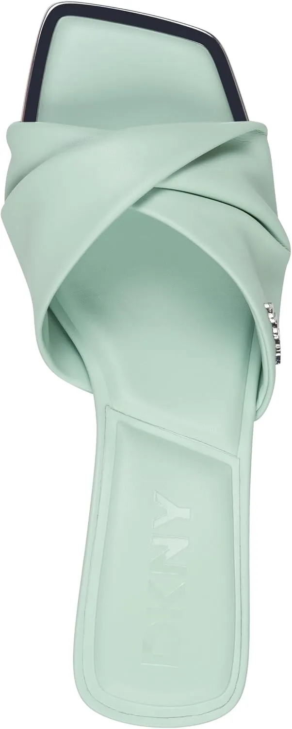 DKNY Women's Jolaine Twist Heel Sandal Mule Heeled
