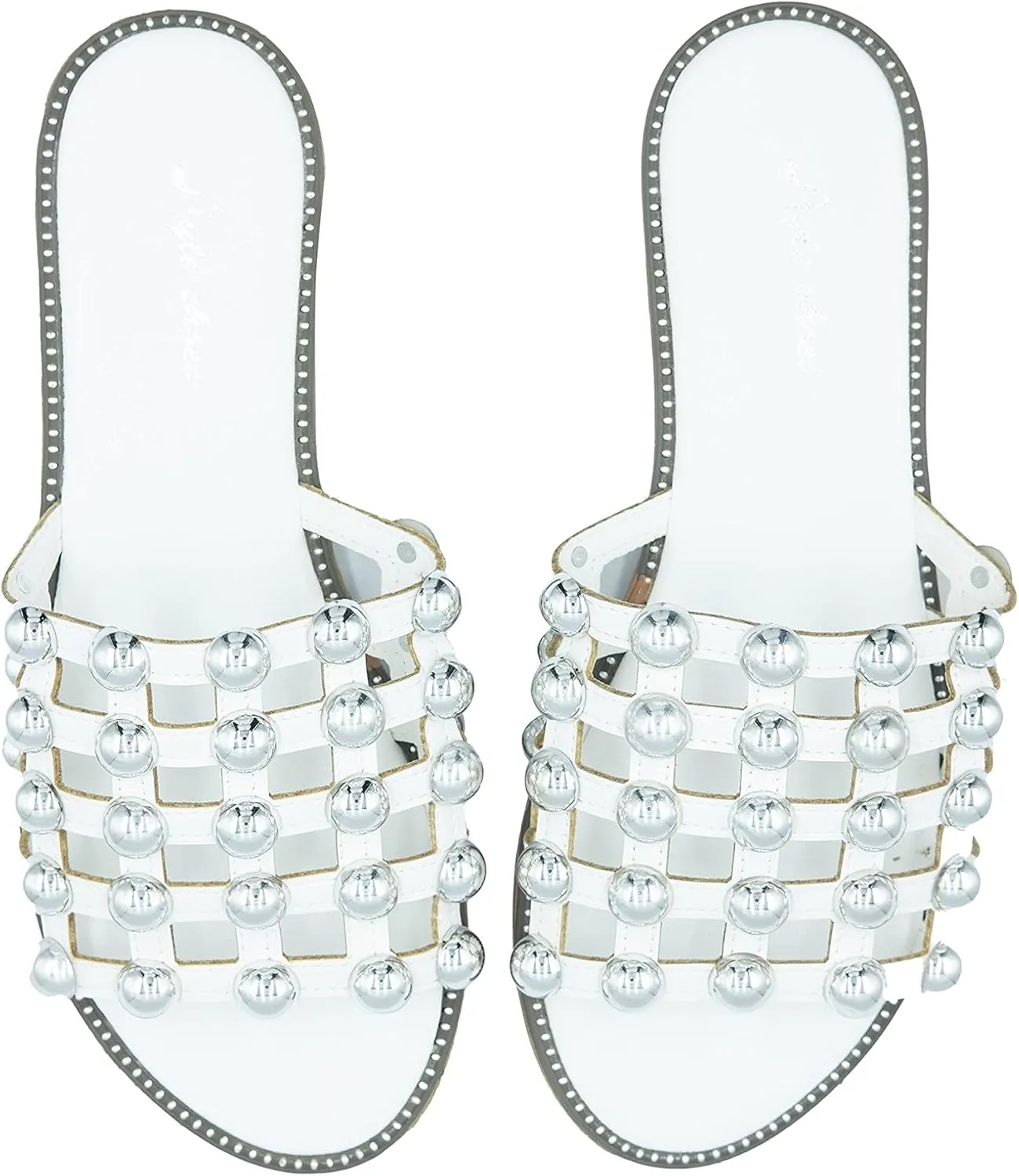 Fashion Thirsty Women's Kelly Slider Mules with Studs