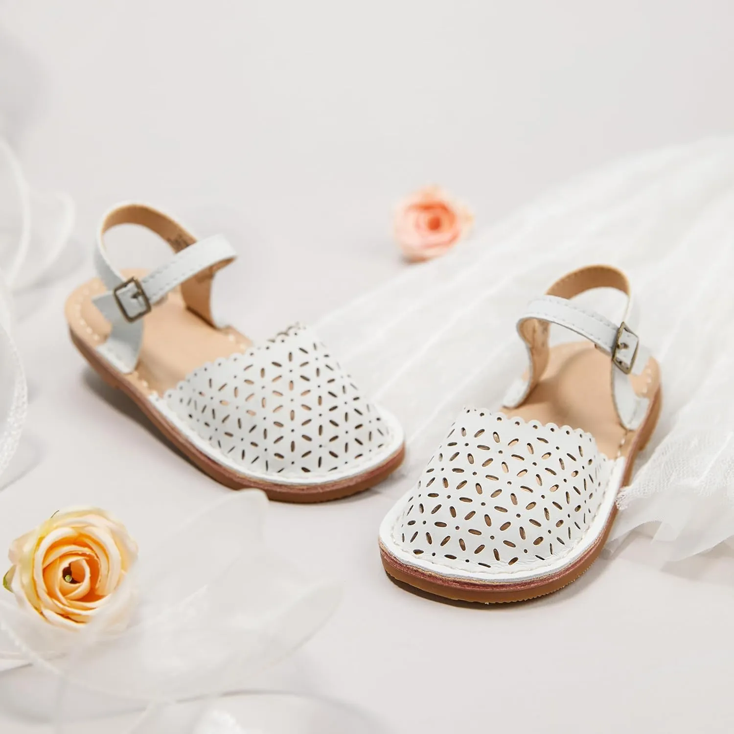 Flaryzone Toddler/Little Kids' Classic Rome Open-Toe Flat Sandals