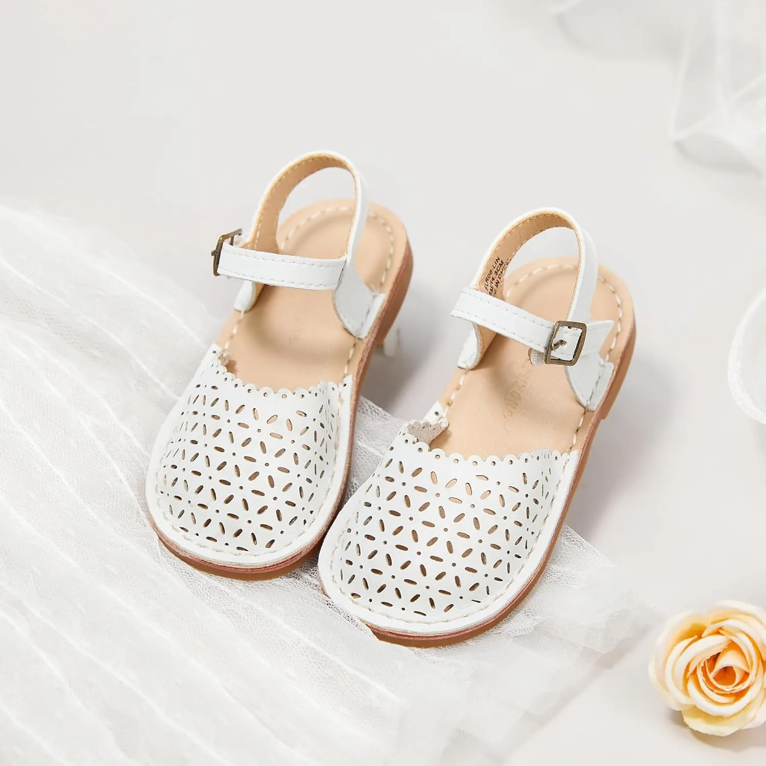 Flaryzone Toddler/Little Kids' Classic Rome Open-Toe Flat Sandals