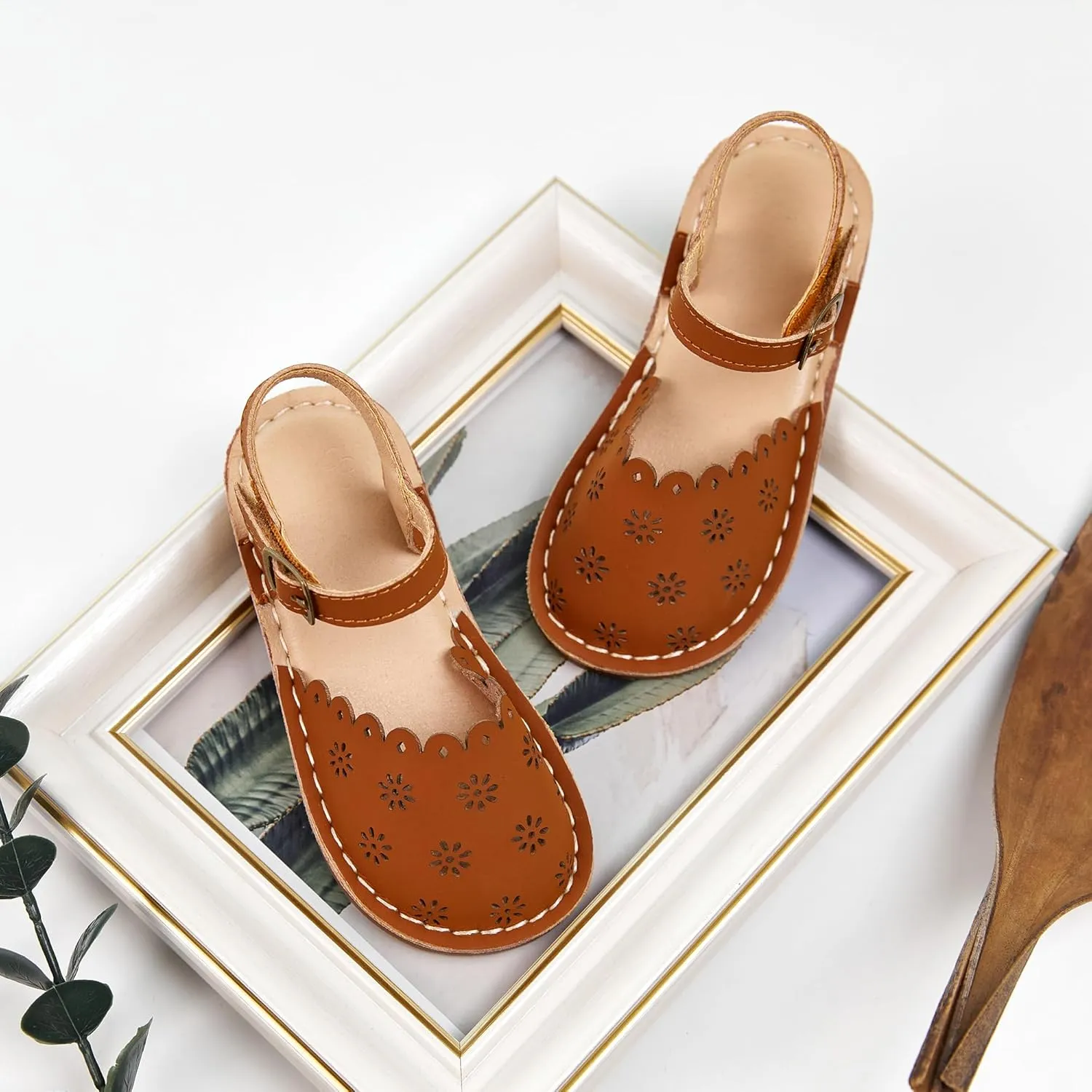 Flaryzone Toddler/Little Kids' Classic Rome Open-Toe Flat Sandals