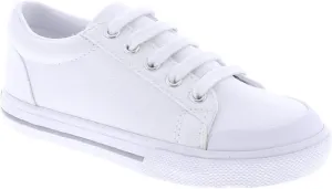 FOOTMATES Taylor Lace-Up Canvas Flats Boys and Girls Shoes - Tennis Sneakers with Wide Toe Box, Custom-Fit Insoles, Vulcanized Outsoles - for Toddlers and Little Kids, Ages 1-8