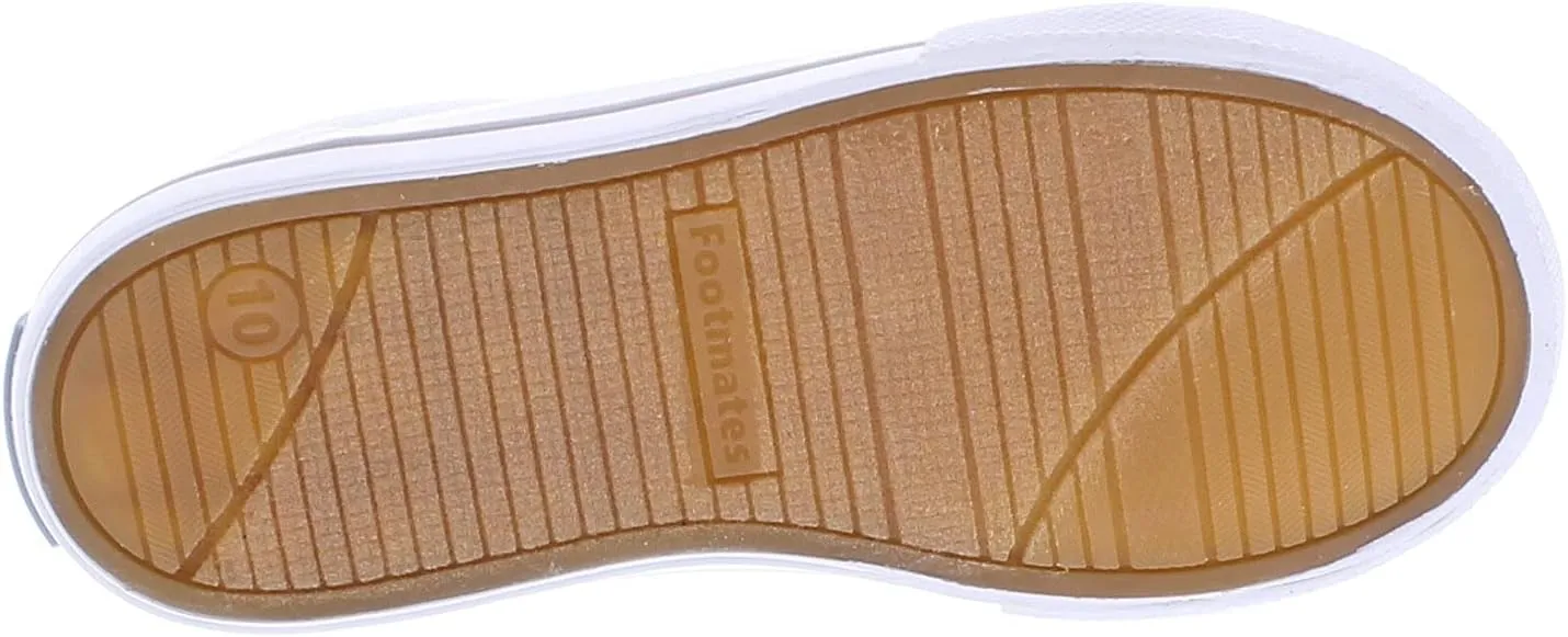 FOOTMATES Taylor Lace-Up Canvas Flats Boys and Girls Shoes - Tennis Sneakers with Wide Toe Box, Custom-Fit Insoles, Vulcanized Outsoles - for Toddlers and Little Kids, Ages 1-8