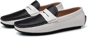 GEXECEUSS Men's Loafers Lightweight Driving Shoes Slip On Casual Penny Loafers Moccasin Flats Boat Shoes Anti-Slip Walking Shoes