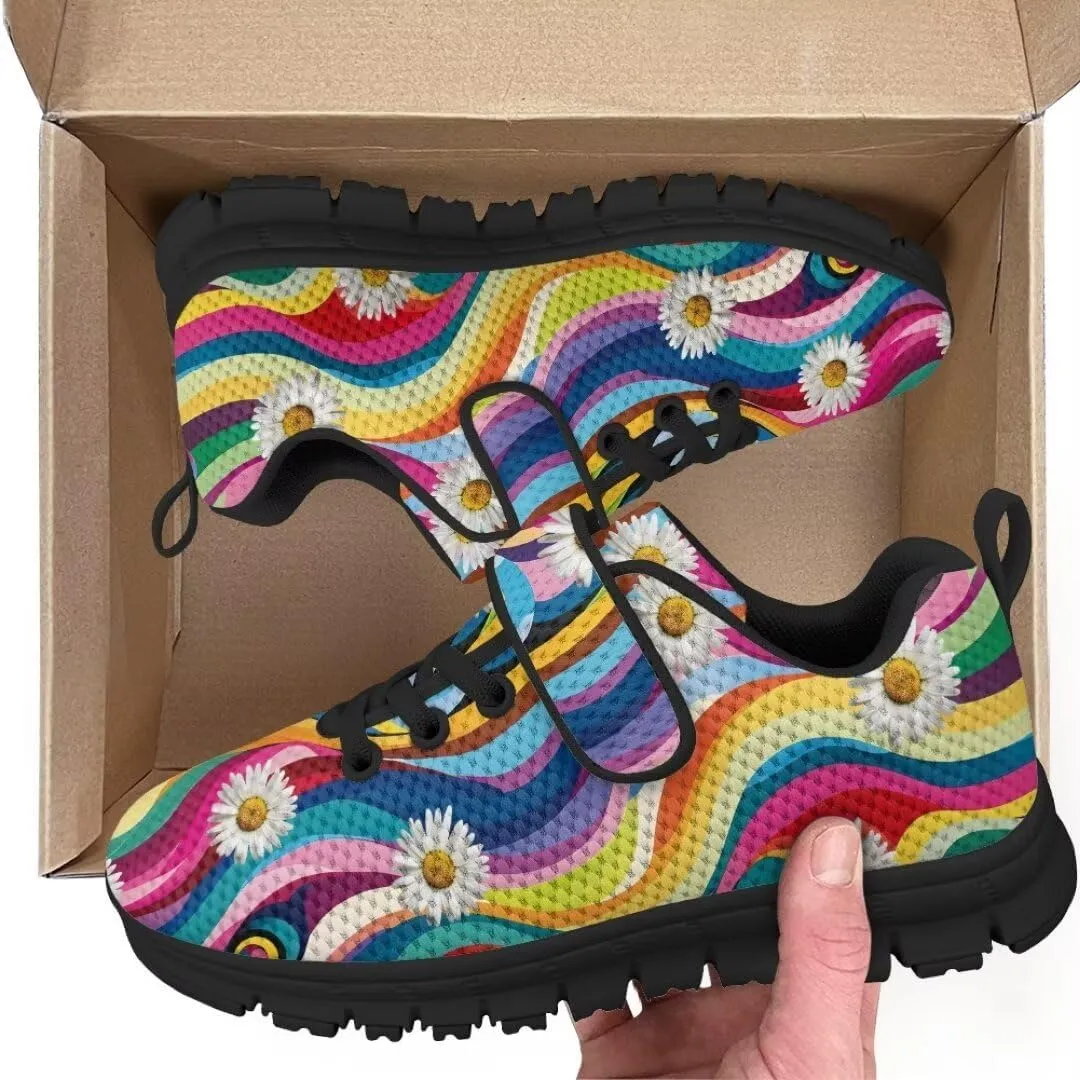 Girls Boys Sports Sneakers Hook & Loop Closure with One Strap Unisex Kids Anti Slip Lightweight Shoes