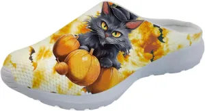 GLENLCWE Cute Cow Mens Clogs Sandals Womens Walking Mules Sneakers Mesh Soft Garden Clogs Lightweight Water Shoes Footwear