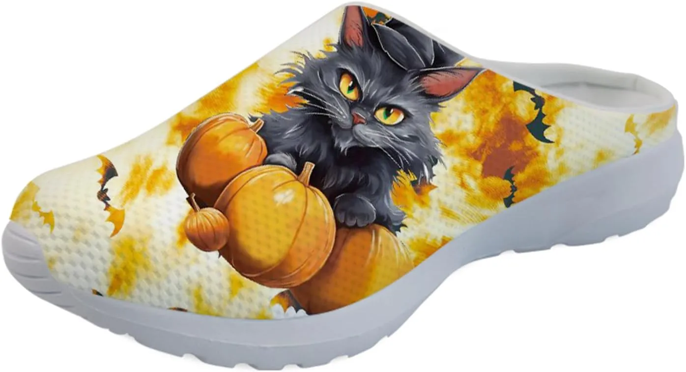 GLENLCWE Cute Cow Mens Clogs Sandals Womens Walking Mules Sneakers Mesh Soft Garden Clogs Lightweight Water Shoes Footwear
