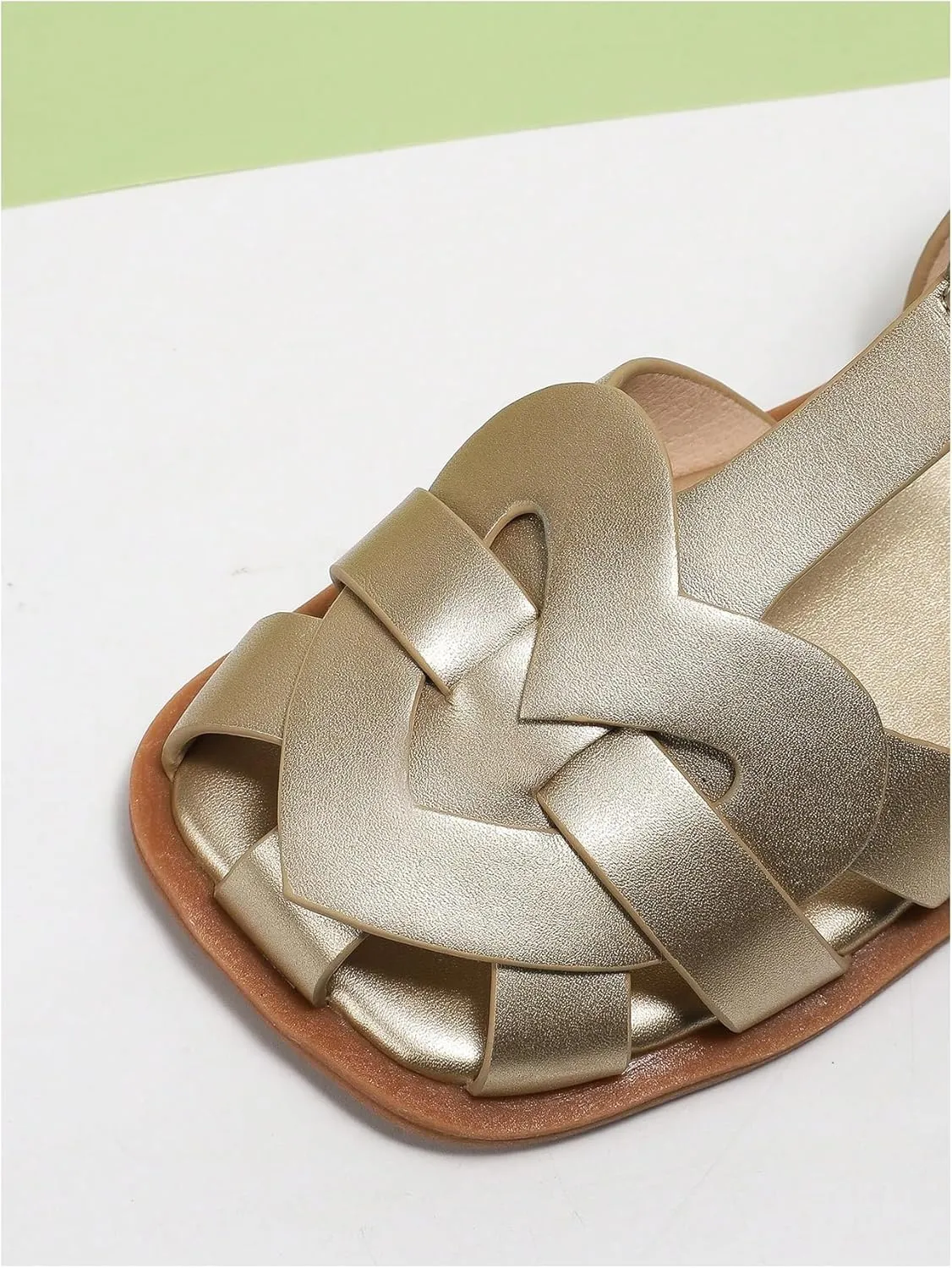 GORGLITTER Girl's Sandals Metallic Leather Flat Sandals Dressy Ankle Strap Cute Summer Wedding Vacation Sandals 2025