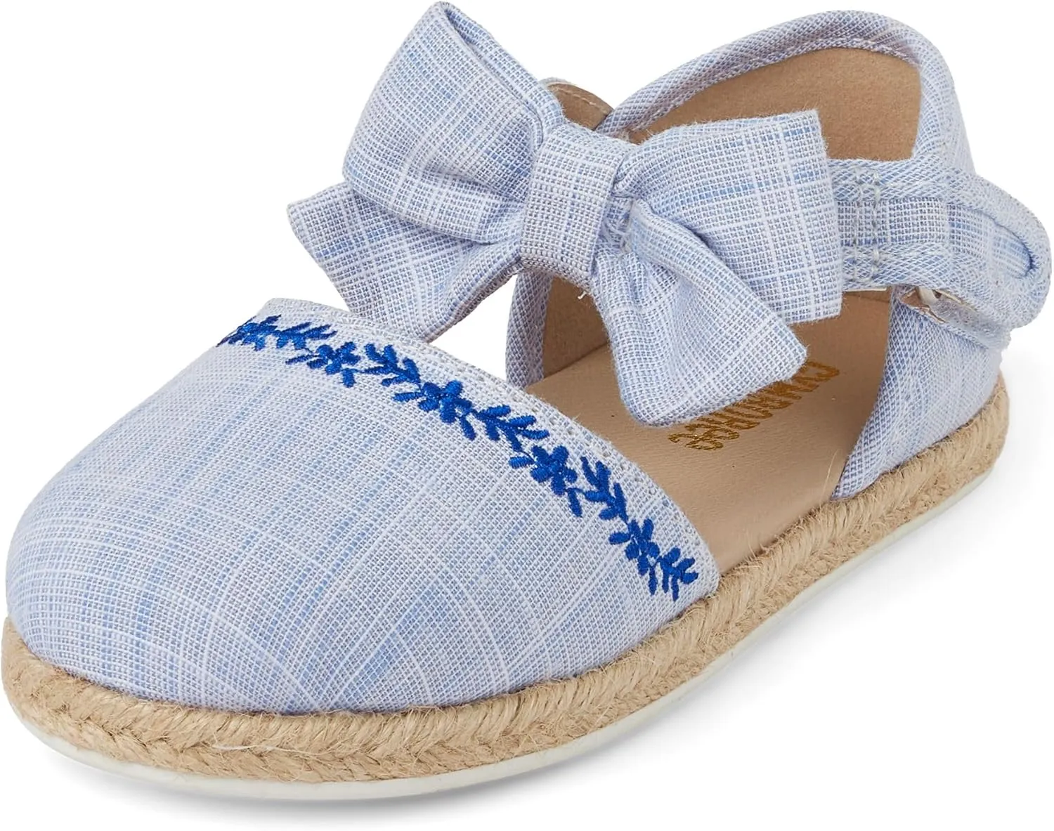 Gymboree Girl's Toddler Closed Toe Espadrille Flat with Ankle Strap Slipper