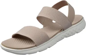 Harssidanzar Summer Elastic Ankle Strap Flat Sandals Slip on Sandals for Women KL224US