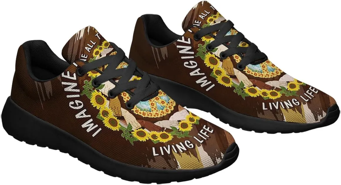 Hippie Fashion Sneakers Men Women Running Shoes Lightweight Breathable Casual Sports Walking Shoes