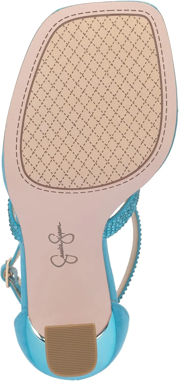 Jessica Simpson Womens Catarina Faux Suede Rhinestone Pumps