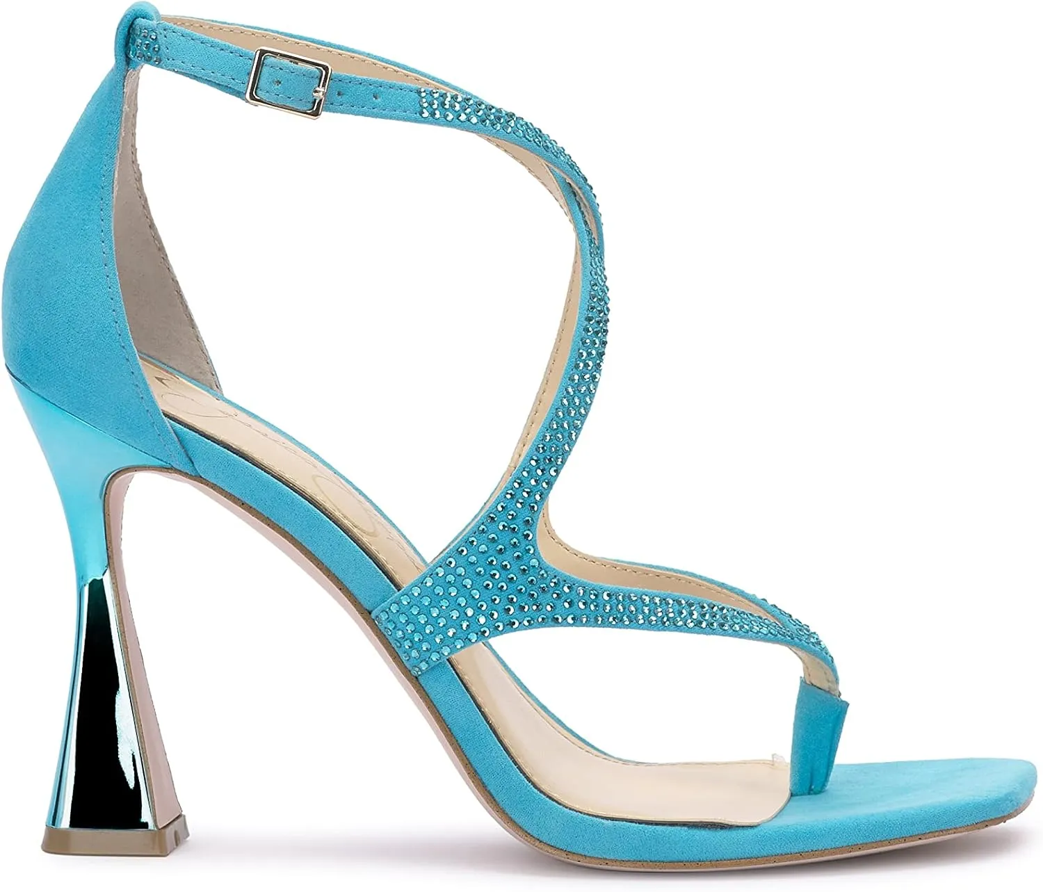 Jessica Simpson Womens Catarina Faux Suede Rhinestone Pumps