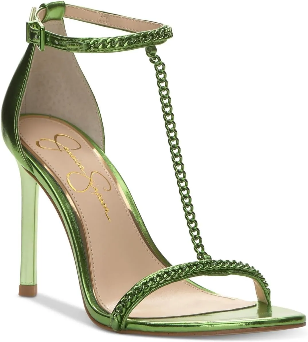 Jessica Simpson Womens Qiven Faux Leather Heels