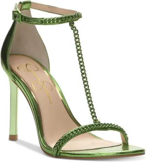 Jessica Simpson Womens Qiven Faux Leather Heels