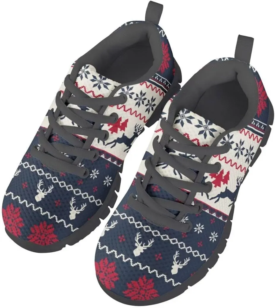 Kid Girls Lightweight Breathable Sneakers Athletic Running Walking Shoes Black Sole