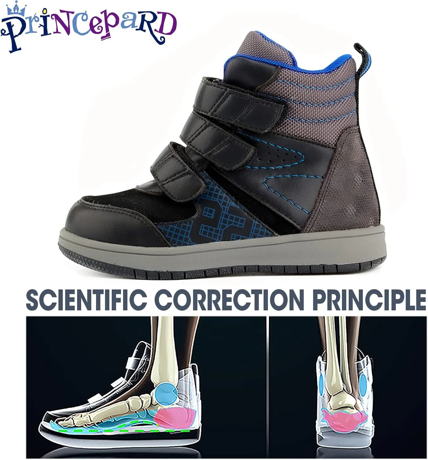 Kids Orthopedic Shoes,Toddlers Corrective High Top Boots with Arch and Ankle Support,Improve Children's Flat Feet and Valgus/varus