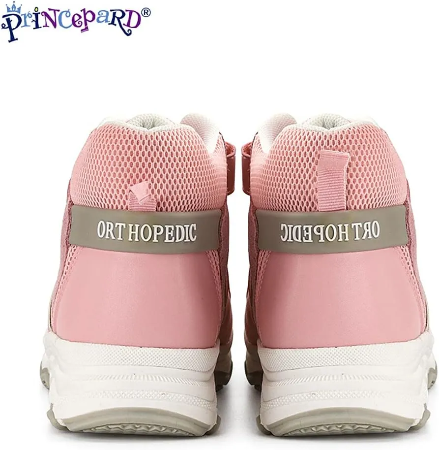 Kids Orthopedic Sneakers with Arch Support, Toddlers High-top Leisure Shoes for Boys and Girls with Flat Feet and Tiptoe Walking