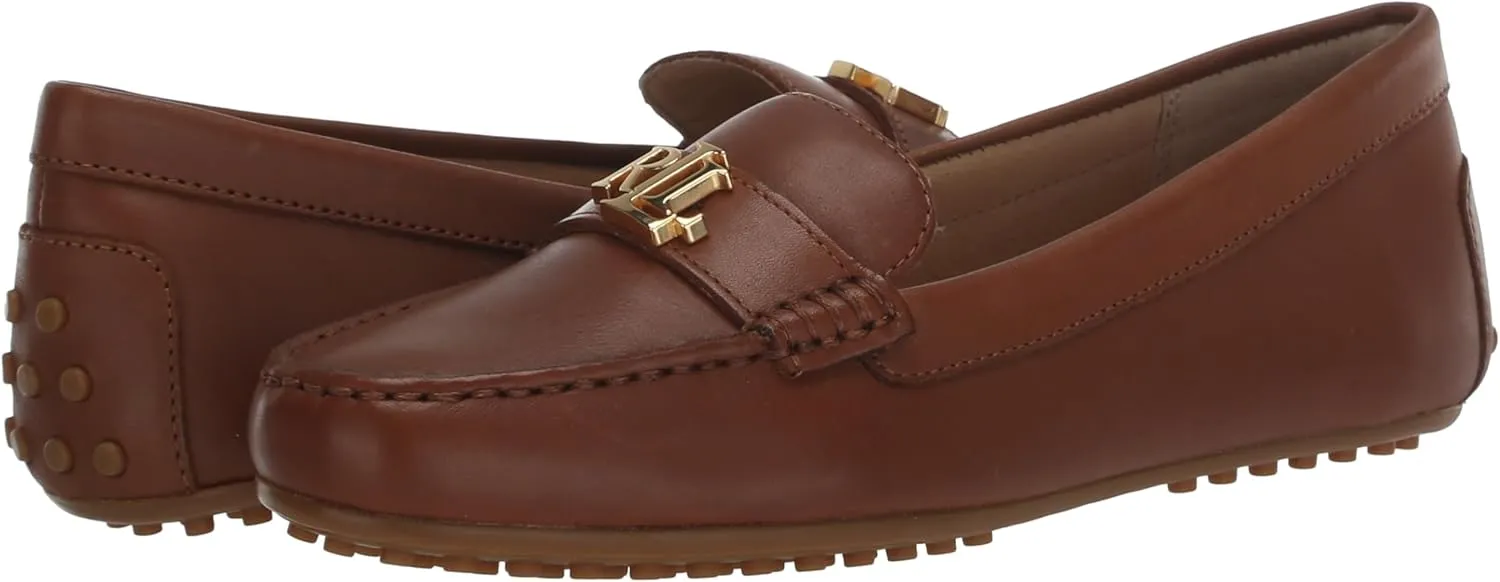Lauren Ralph Lauren Women's Barnsbury Burnished Leather Driver Driving Style Loafer