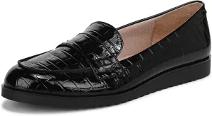 LifeStride Womens Zee Loafer Black Croc 6.5 W