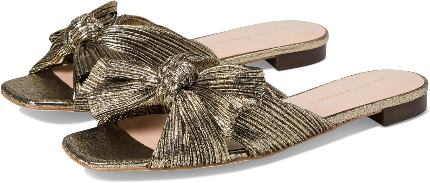Loeffler Randall Women's Daphne Pleated Bow Slides