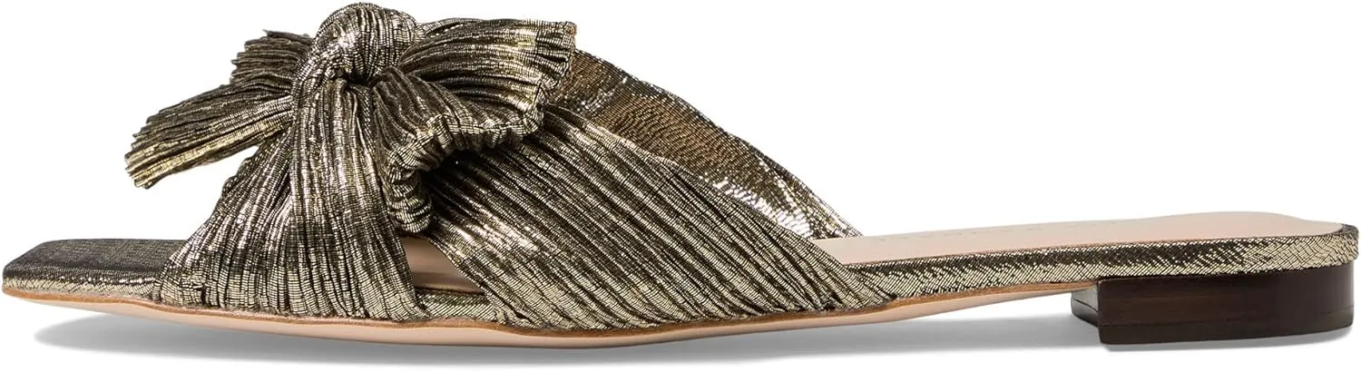 Loeffler Randall Women's Daphne Pleated Bow Slides
