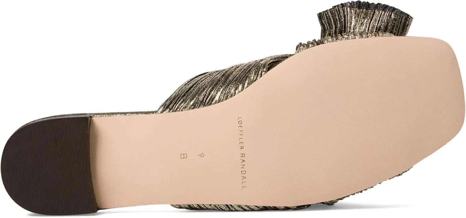 Loeffler Randall Women's Daphne Pleated Bow Slides