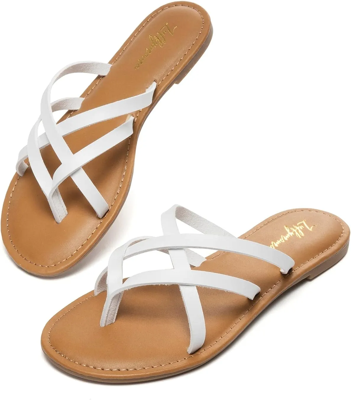 Luffymomo Women's Elastic Strap Flat Sandals Casual Summer Open Toe Sandal