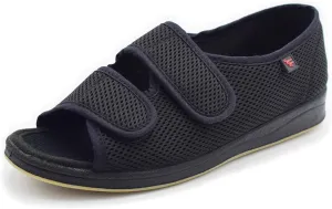 Mei MACLEOD Women's Comfortable Open Toe Arthritis Edema House Slippers for Diabetic Flat Feet Swollen Feet