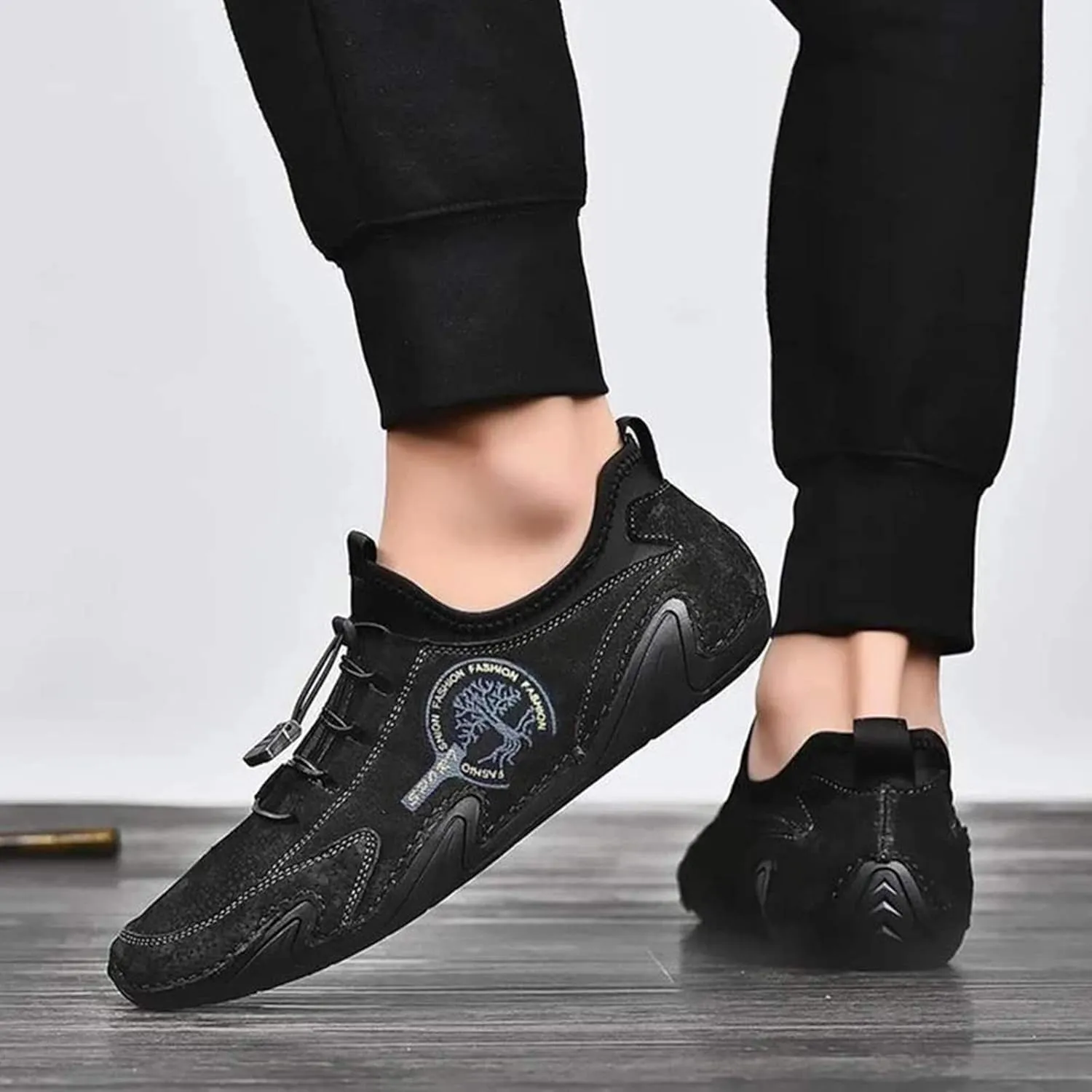 Mens Driving Loafers Shoes Casual Shoes Slip On Flat Loafers Boat Shoes Moccasins Lightweight Soft Comfort Lace up Oxford Walking Shoe for Work Office Dress Outdoor Slippers Hand Stitching Ankle Boots
