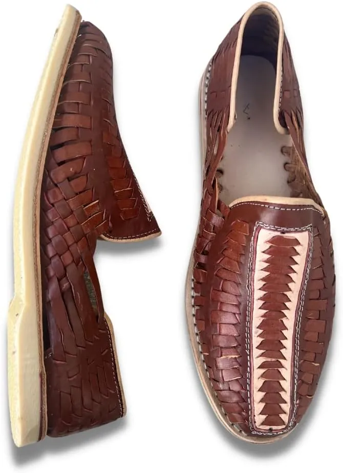 Mexico en la Piel Handmade Leather Huaraches Loafer Shoes for Mens