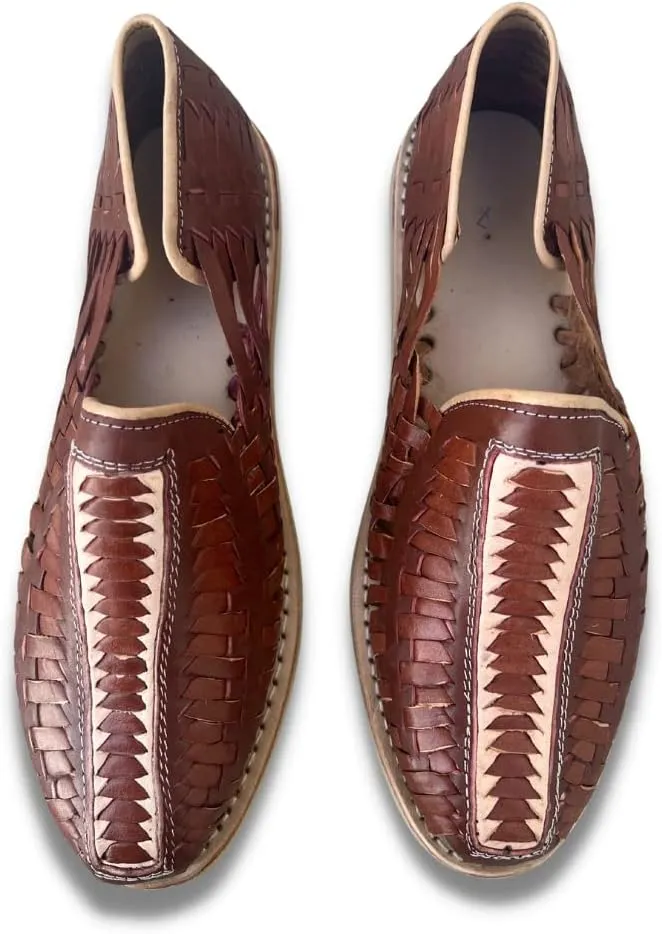 Mexico en la Piel Handmade Leather Huaraches Loafer Shoes for Mens