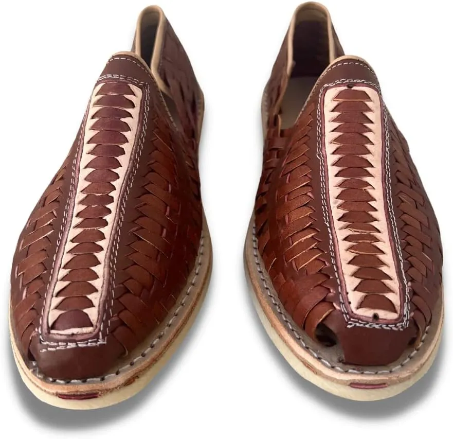 Mexico en la Piel Handmade Leather Huaraches Loafer Shoes for Mens