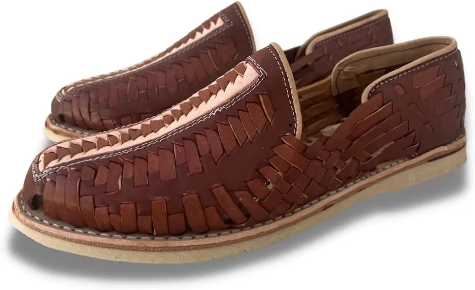 Mexico en la Piel Handmade Leather Huaraches Loafer Shoes for Mens
