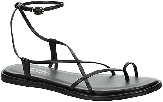 Michael By Michael Shannon Carissa - Women's Strappy Tie Lace-Up Gladiator Flat Sandals