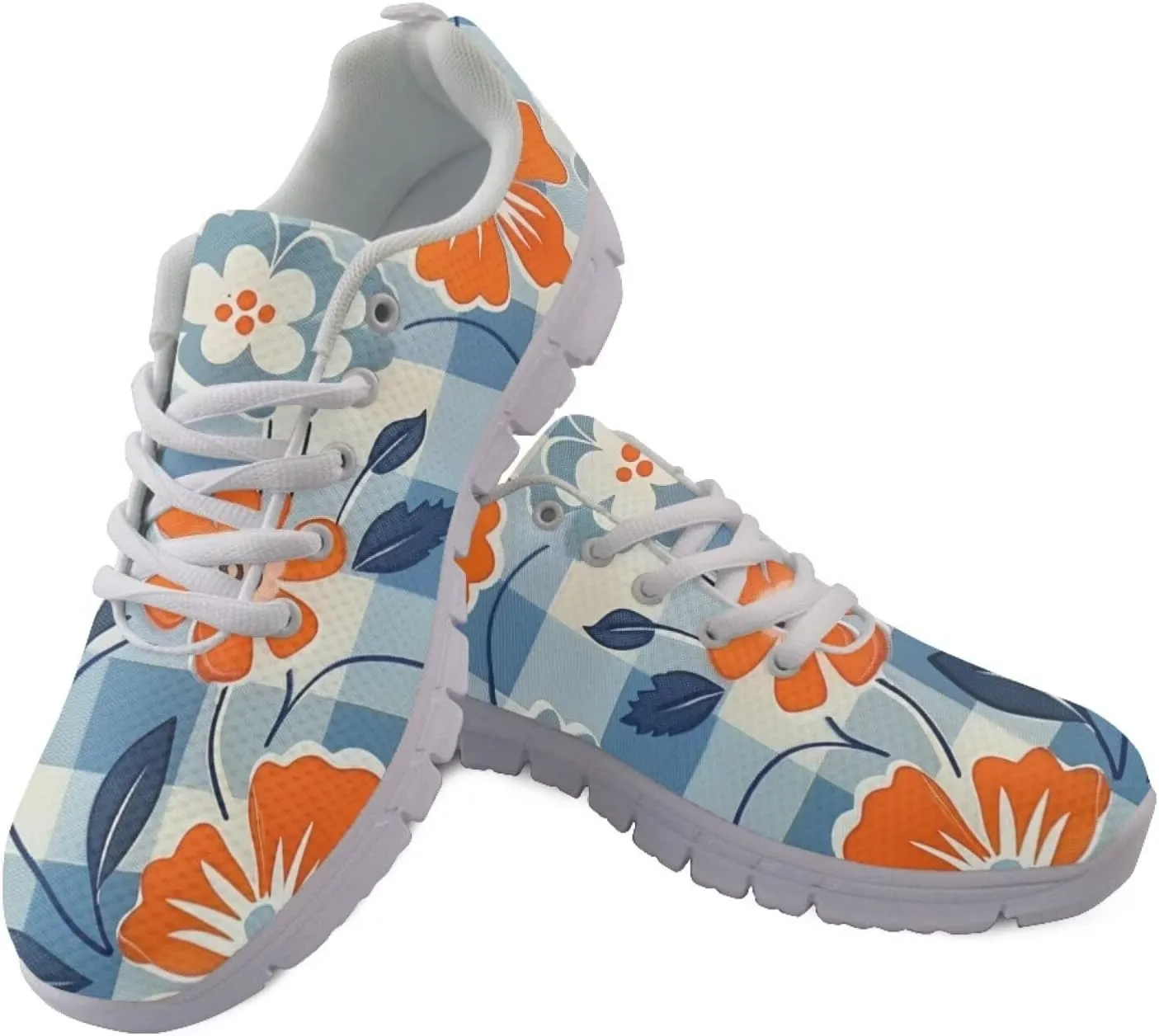 Modysero Shoes for Women Lace Up Tennis Shoes Daily Casual Womens Running Shoes with Mesh Breathable Ladies Footwear