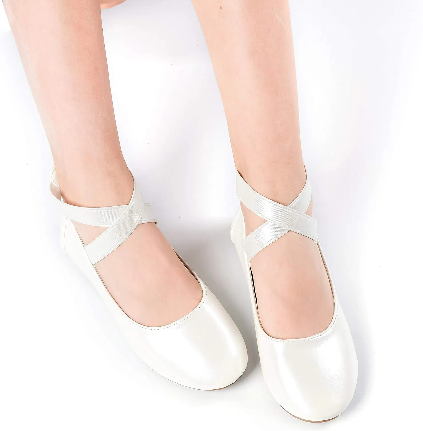 Nova Utopia Toddler Little Girls Dress Ballet Ankle Strap Flat Shoes