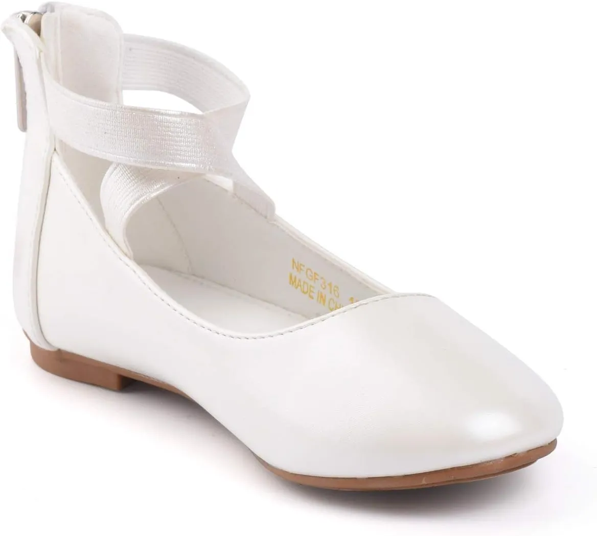 Nova Utopia Toddler Little Girls Dress Ballet Ankle Strap Flat Shoes
