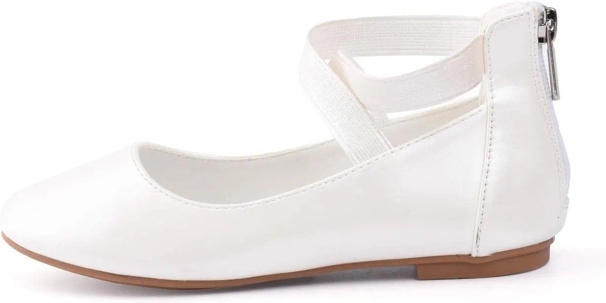 Nova Utopia Toddler Little Girls Dress Ballet Ankle Strap Flat Shoes