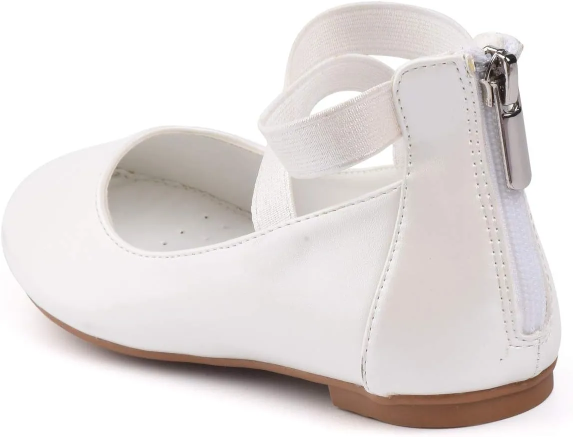 Nova Utopia Toddler Little Girls Dress Ballet Ankle Strap Flat Shoes