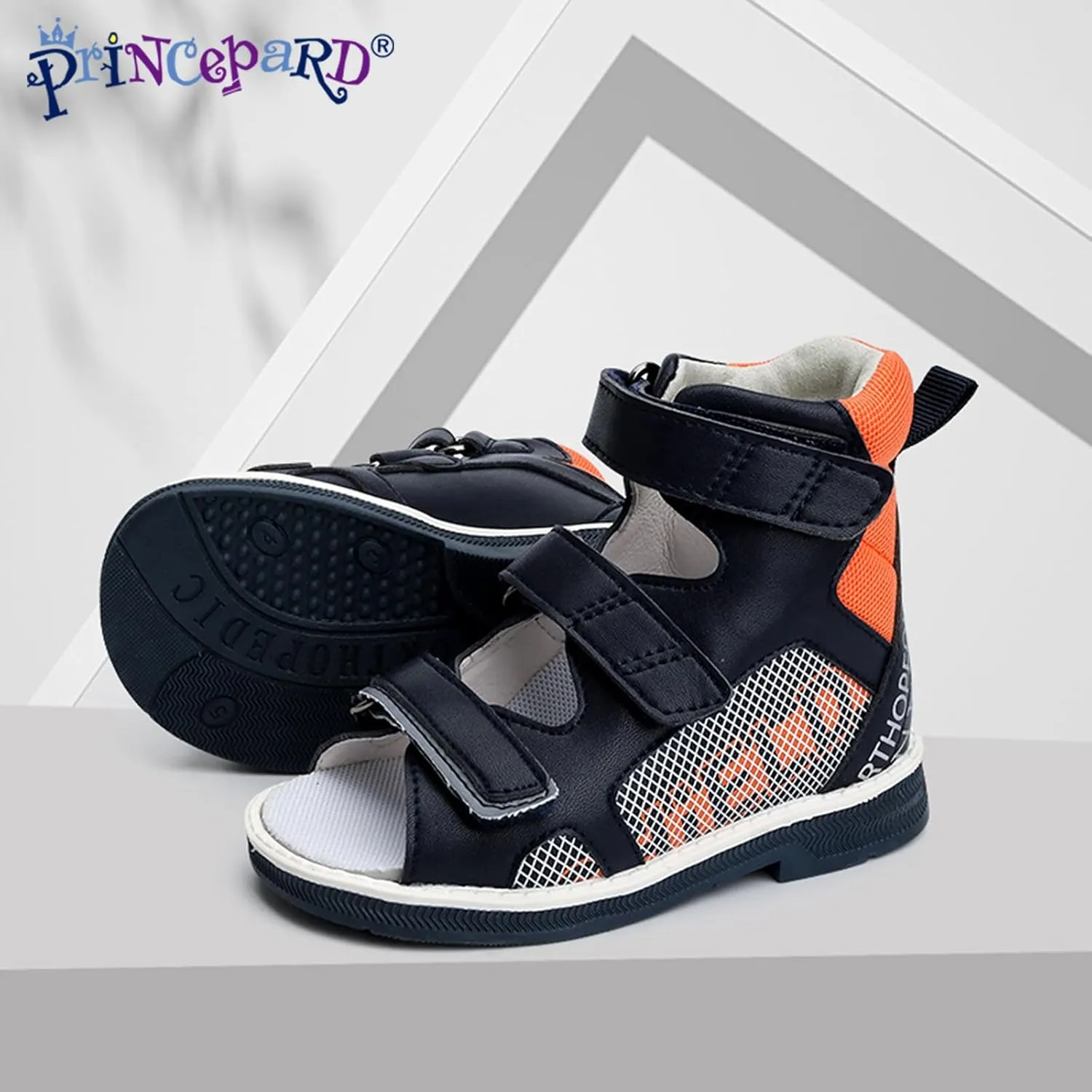 Orthopedic Corrective Sandals for Kids and Toddlers,High-top AFO Shoes with Arch and Ankle Support,Non-slip Soles